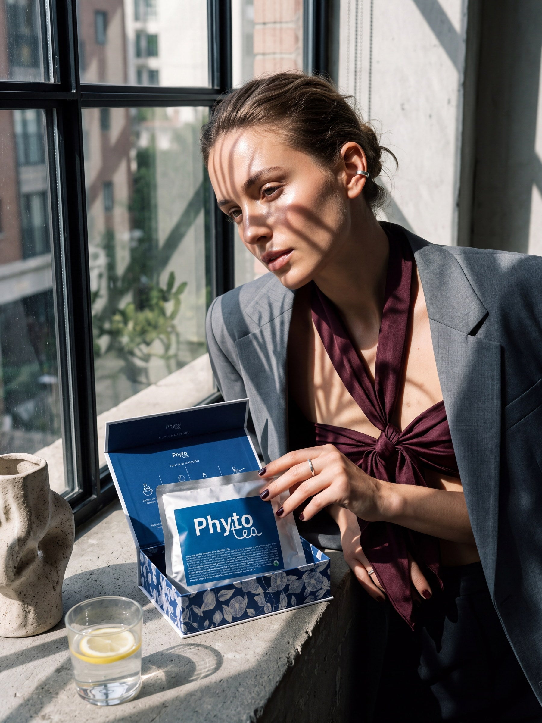 Phyto Tea Caja Deluxe en uso
