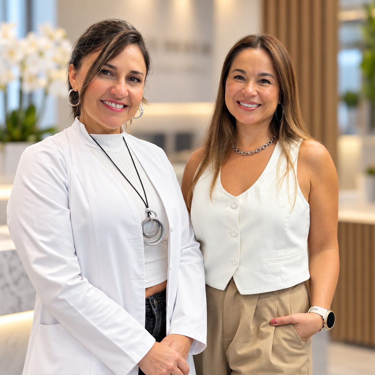 Dra. Noelia Martínez junto a Dra. Nanette León
